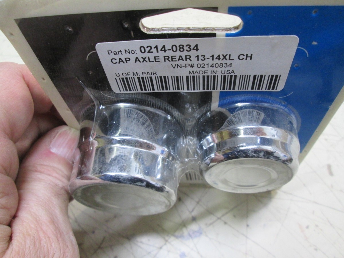DRAG SPECIALTIES CHROME AXLE CAP SET - REAR / SPORTSTER IRON XL