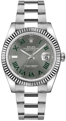 Rolex Datejust 36 Gray Wimbledon Dial Midsize Automatic Luxury Watch 126234-0046