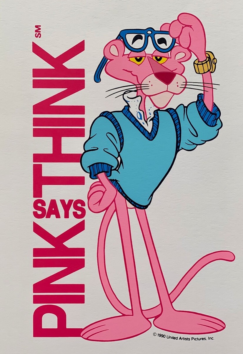 PINK PANTHER 1990 Animation Serigraph THINK PINK Fritz