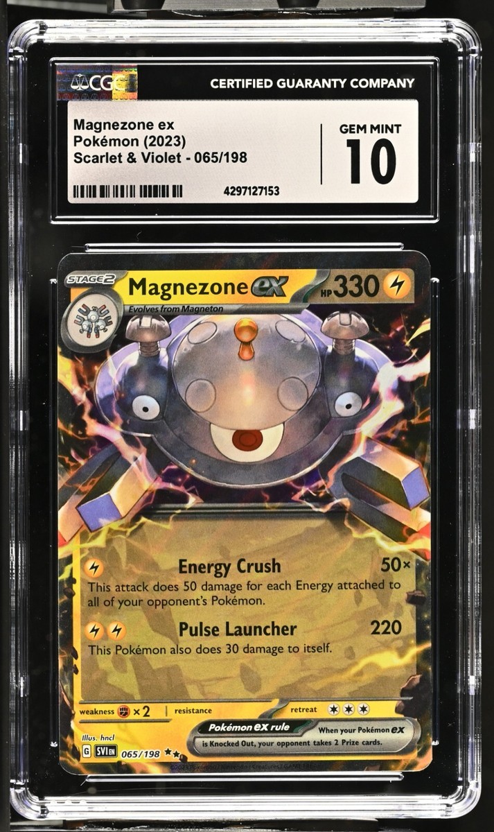 CGC Graded 10 Gem Mint Magnezone ex 065/198 Scarlet & Violet
