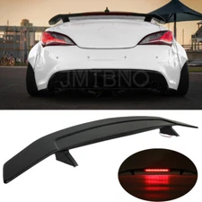 For Hyundai Genesis Coupe 52" Sport Rear Trunk Spoiler Wing Matte w/ Brake Light