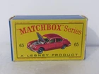 Matchbox Lesney No 65B Jaguar Saloon Original Empty Box Only Exc