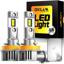 OXILAM H11 H8 H9 LED Headlight Kit High Low Beam Super Bright 6500K White Bulbs