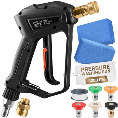 #ad Water Pressure Gun High Performance Up to 5000 PSI Car Wash Gun w 5 Nozz... $57.80