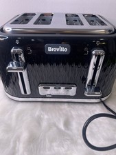 Image of Breville VTT786 Curve Collection 4 Slice Toaster 2100W 9 Settings - Black Gloss