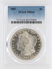 1887 Morgan Silver Dollar PCGS MS64 S$1 Philadelphia Minted No Reserve