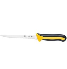 FSE SLKF505 Boning Knife, 6" Blade Narrow, Soft-Grip Handles, German Steel, NSF