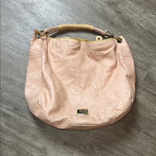 Jimmy Choo Pink Leather Large Handle Bag Snakeskin