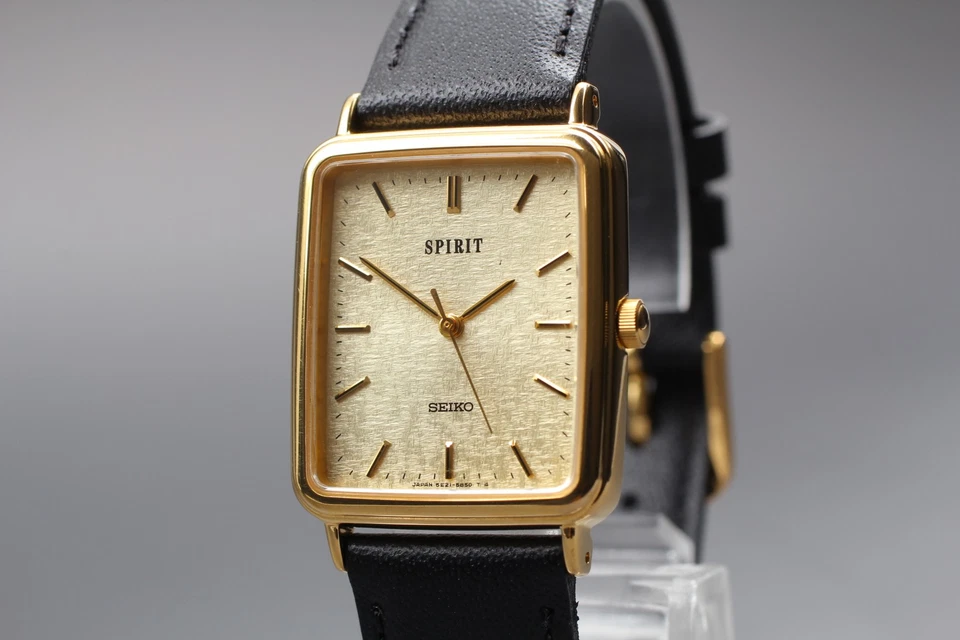Vintage 1994 N MINT Seiko Spirit 5E21-5B50 SGP Gold Tank Quartz Mens Watch JAPAN - Image 4 of 4