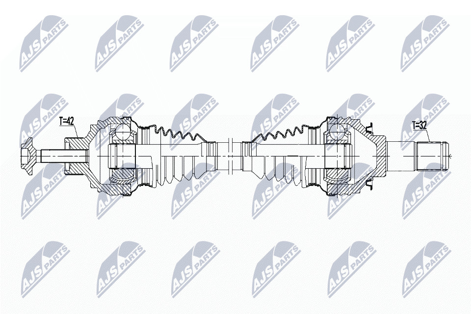 Driveshaft Rear Axle Left NPW-PS-004 NTY for PORSCHE MACAN - Image 7