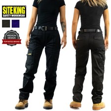Ladies Cargo Combat Work Trousers Size 6 to 24 By SITE KING - WOMENS BLACK NAVY