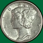 1939-D Mercury Dime Choice Almost Uncirculated AU+ Coin #41695