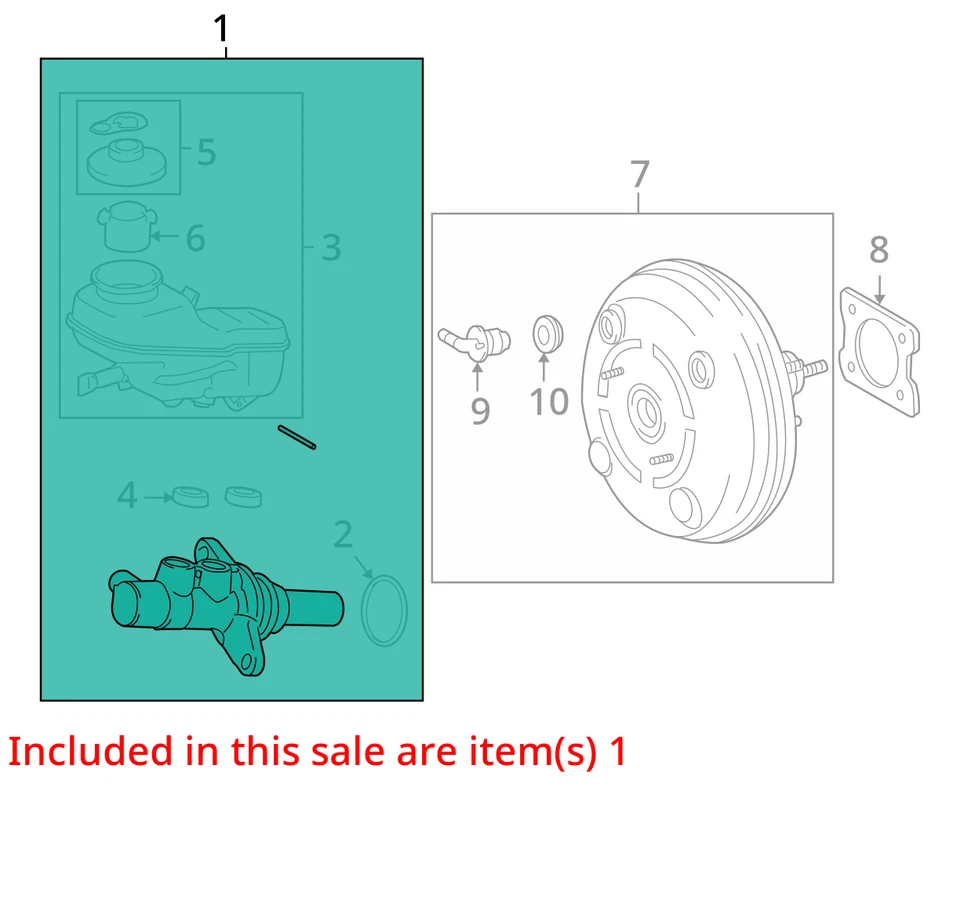 Brake Master Cylinder 2010 Corolla Sku#4275743 - Image 3 of 4
