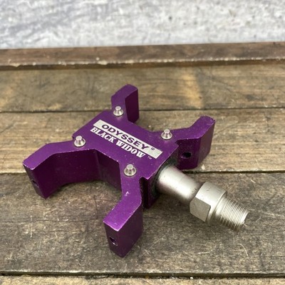 Vintage Odyssey Black Widow BMX Pedal RIGHT 1/2 Spindle Purple
