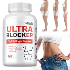 Ultra Blocker Carb & Sugar Blocker - Promote Digestion, Weight Loss, Metabolism