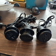 Desktop Power Grommet, Desk Grommet Outlet 2 Inch Hole, Power Grommet with USB