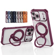 For iPhone 17e 18 Pro Max 16 15 14 Case Shockproof 360 Ring Stand Magnetic Cover