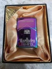 Marlboro -  Metal Grinding Wheel Anodized Or "Neochrome" Windproof Lighter