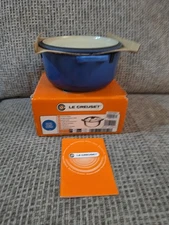 Le Creuset Signature Round Casserole – Azure Blue 2.4L/20cm – Cast Iron – France