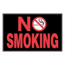 Hillman English Black No Smoking Sign 8 in. H X 12 in. W 6-PACK 