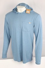 Marsh Wear Men's Buxton Hoodie Pocket T Shirt Long Sleeve XL Niagara Mist Blue