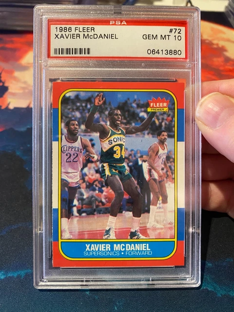 1986 Fleer Xavier McDaniel PSA 10 Rookie Card