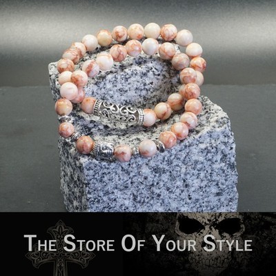 Perlenarmband 2er Set Roter Türkis Buddha Armband Unisex Casual Damen Herren