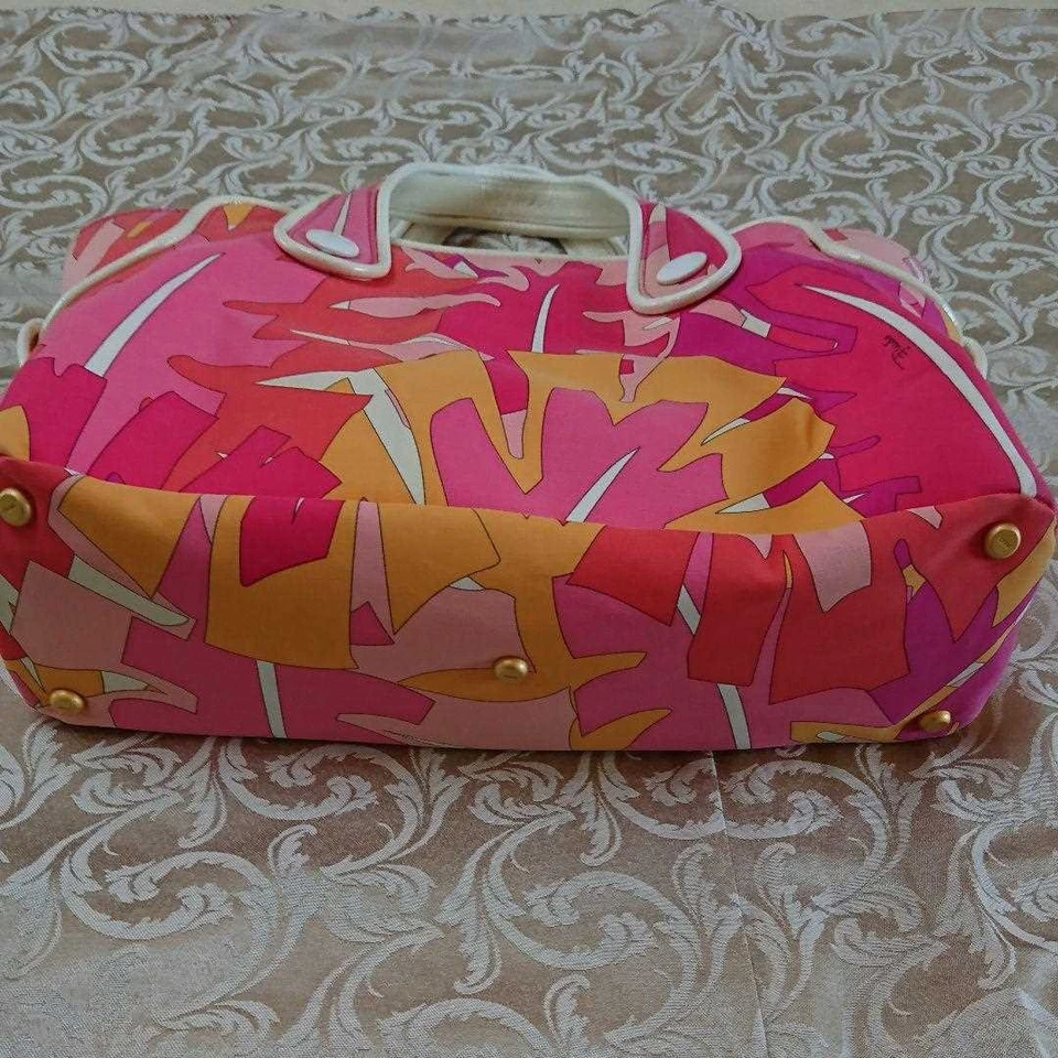 Bolso de Hombro Emilio Pucci Rosa Multicolor Para Mujer Usado De Japón Foto 2 de 4