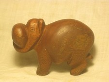 carved hard wooden hippo small wood statue animal hippopotomos figure  art