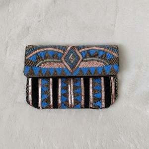 rose gold beaded clutch
