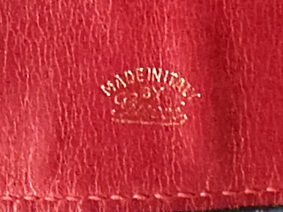 Cintura Gucci Vintage Anni 70/80 Originale Pelle Rossa  Tg 75 - Immagine 3 di 4