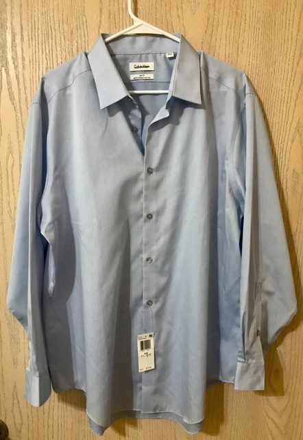 Mens Light Blue Dress Shirt Patterned 