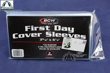 100 First Day Cover / FDC / 2 MIL Thin Crystal Clear Poly Sleeves