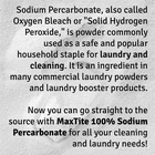 100% Sodium Percarbonate (45 lbs) | Uncoated Laundry Booster - Oxi Alternative