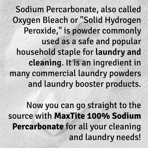 100% Sodium Percarbonate (45 lbs) | Uncoated Laundry Booster - Oxi Alternative