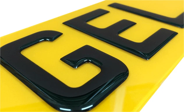 3D Premium Gel Digits on FRONT & REAR Full Size Novelty Show Plates - Assembled — 第 2/4 张图片
