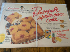 Vintage 1956 Betty Crocker Bisquick Pineapple Upside Down Cake ad