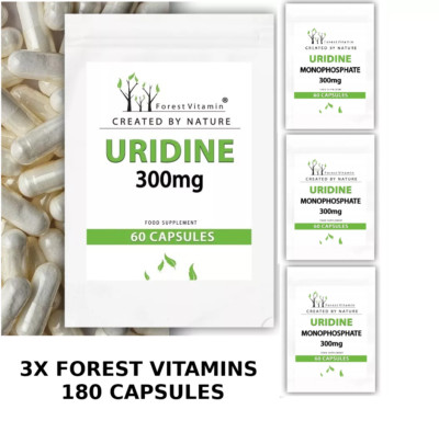 3X Forest Vitamin Uridinmonophosphat 300mg 180 Kapseln Lernen&Gedächtnis Wirksam