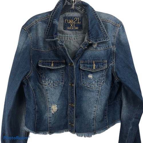 Denim Jacket Raw Hem 
