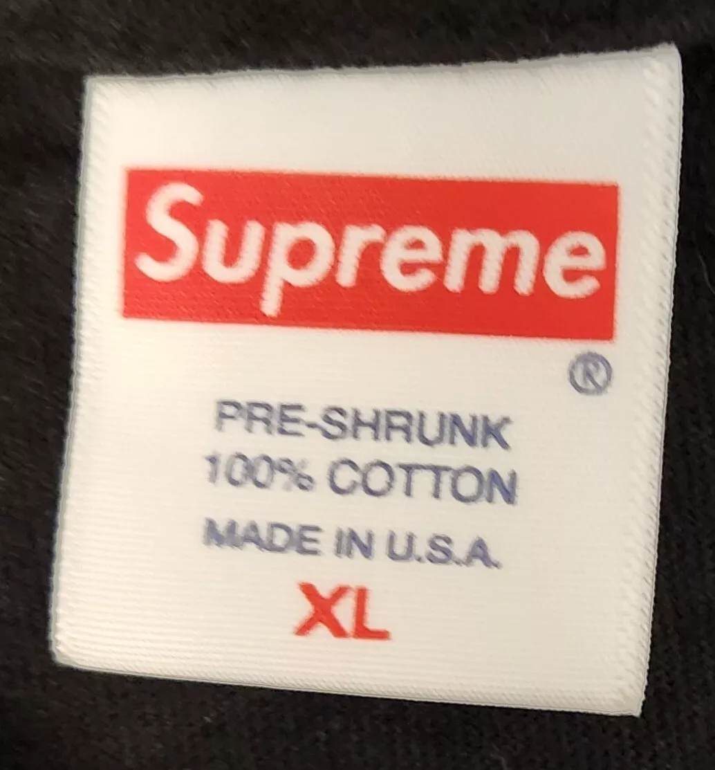 Supreme Verify Tee Shirt Noir Homme Naturel Authentique Taille XL Occasion Sans Rétrécissement