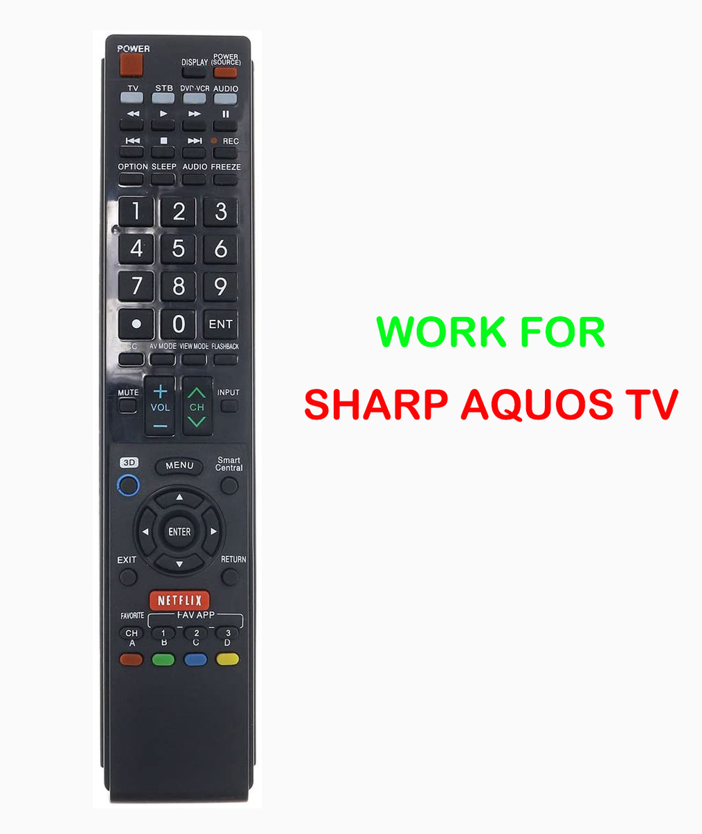VINABTY Telecomando Universale Sostitutivo Per TV Sharp | Modelli GB058WJSA GA983WJSA GA902WJSA GB005WJSA