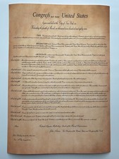 Bill of Rights The United States of America Historical Document Poster 14 x 20