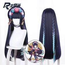 80CM Long Straight Genshin Impact Yun Jin Cosplay Party Ombré Anime Wig 