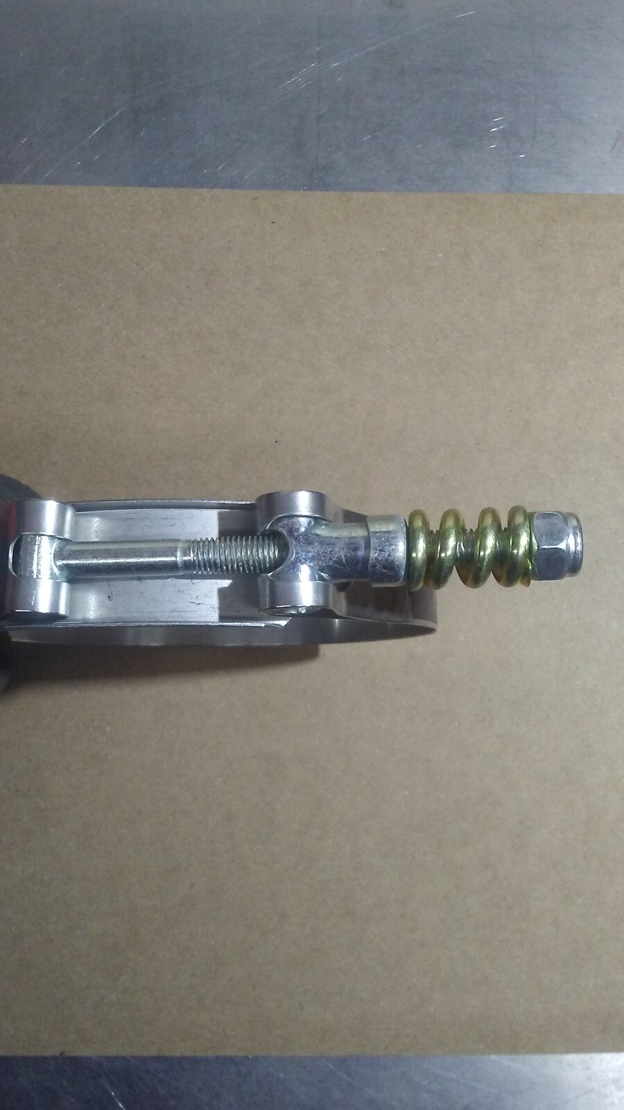 IDEAL TRIDON 406.  4.06" - 4.37" 2-PC's STAINLESS SPRING T-BOLT CLAMPS 406S