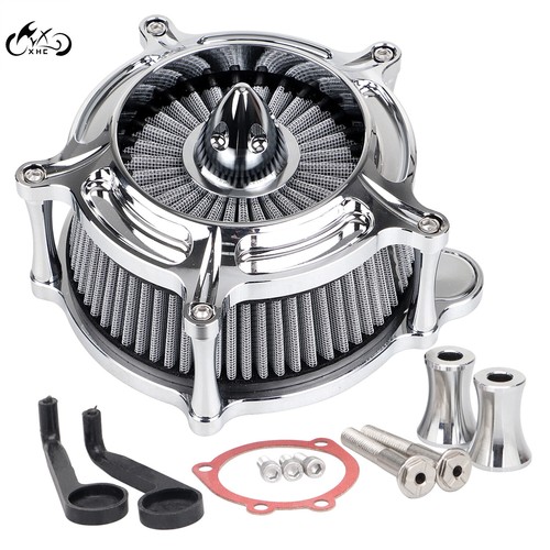 Filtro De Aire CNC Con Puntos Cromados Para Harley Touring, Softail, Dyna Y Rocker | Mejora El Flujo De Aire