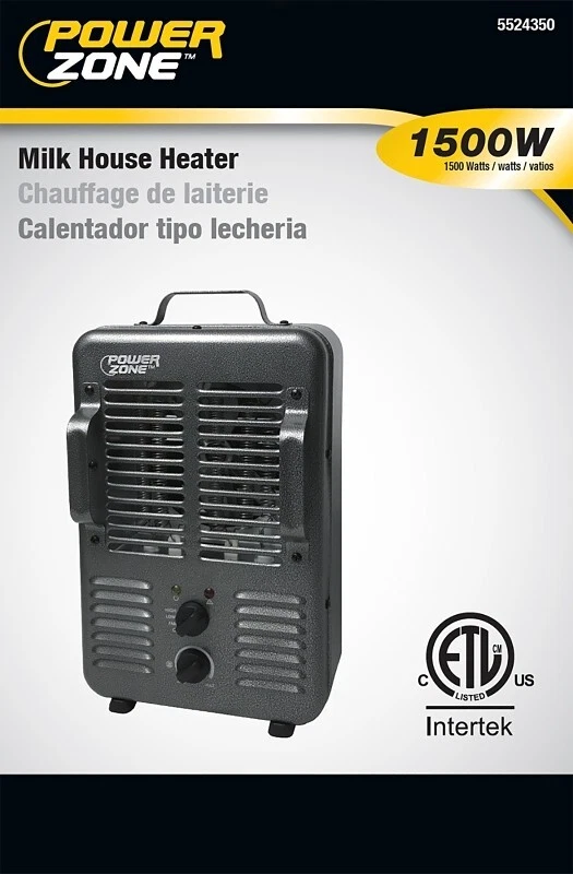 POWER ZONE PORTABLE UTILITY MILKHOUSE HEATER 1500WATT BRAND NEW FAST  SHIPPING | eBay