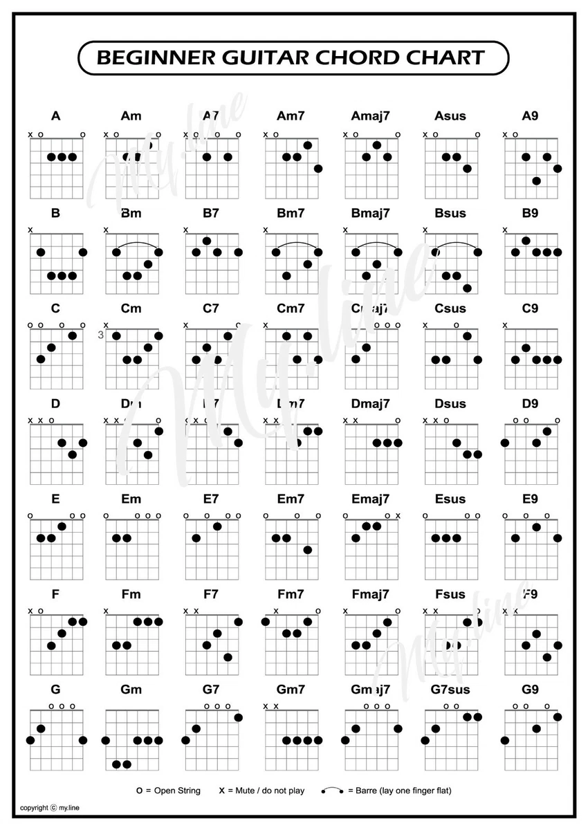 Guitar Chords Charts For Beginners