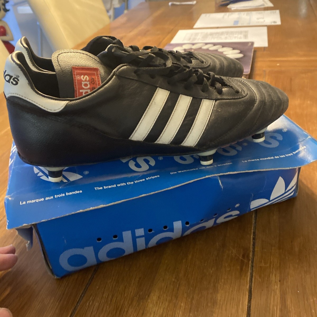 adidas BECKENBAUER Cup SG Football Boots Studs Black UK 9 1/2