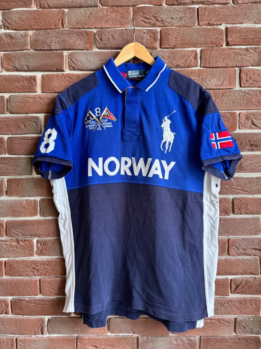 Polo Ralph Lauren NORWAY Custom Fit Vintage Polo Shirt Hype xl | eBay