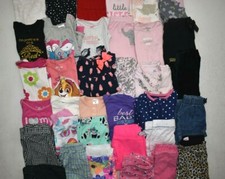 Wholesale Bulk Lot Of 35 Girls 6-12 Month Mixed Season Tops Bottoms Shirts Pants